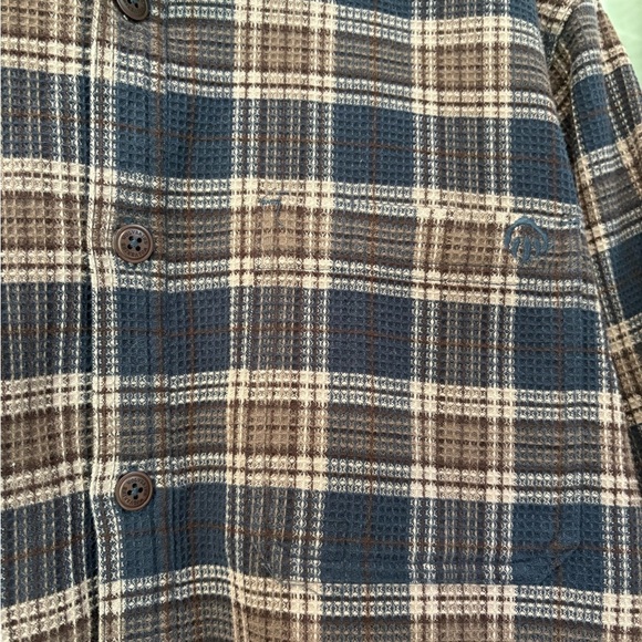 Wolverine Heavyweight Shirt Men's Large Brown Plaid Long Sleeve Button Down - Picture 3 of 8